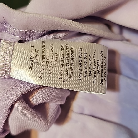 2/$20 Girls First 4T Velour Hoodie Pant Set - Picture 10 of 11
